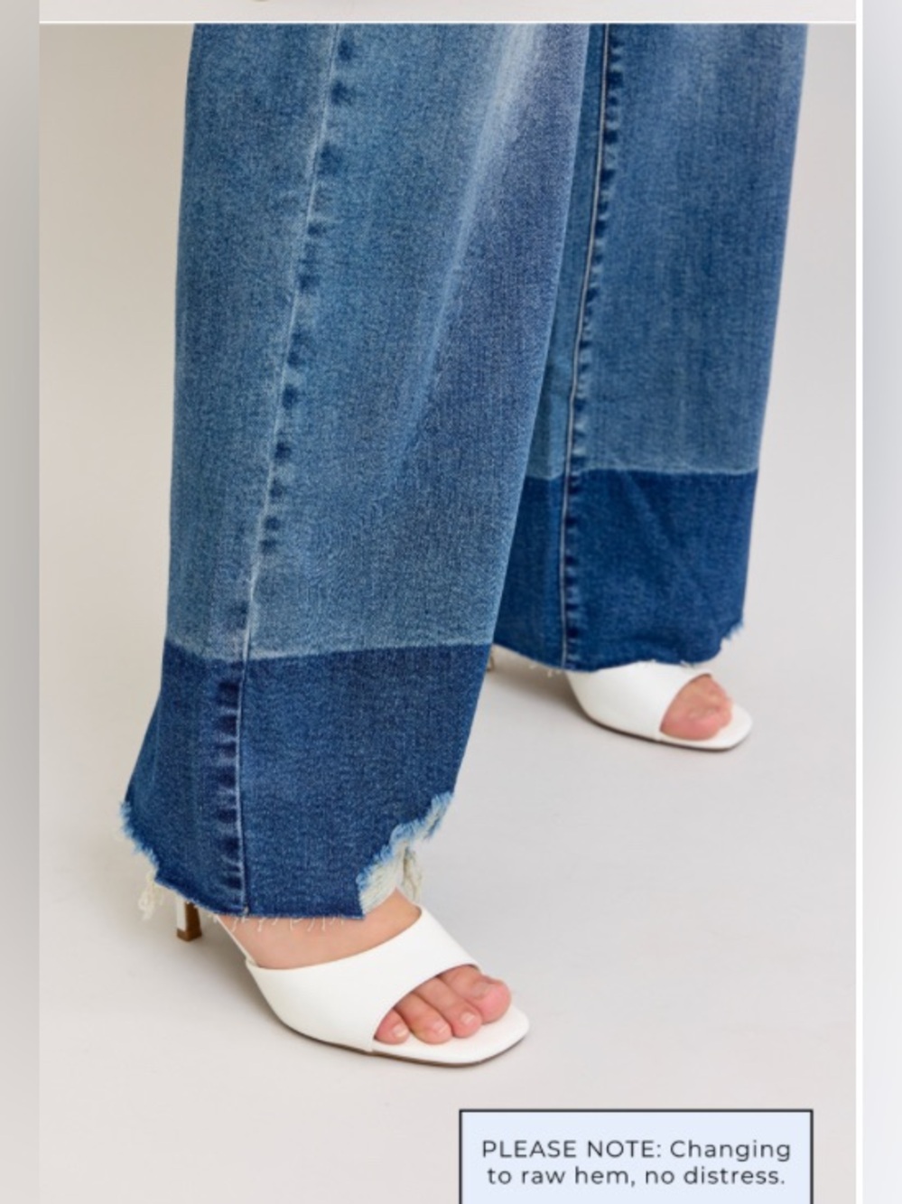 Judy Blue HW Column Straight Colorblock Jeans - Picture 2 of 5